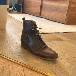 Sézane Maroon Ankle Boots